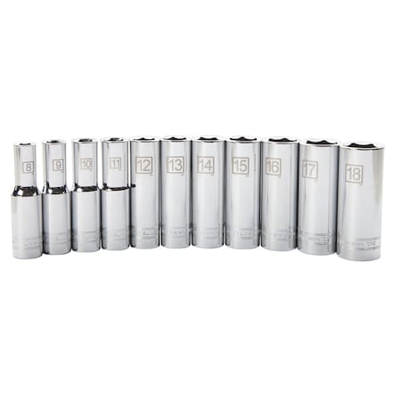 Steelman 11-Piece 3/8-Inch Drive Metric Deep 6-Point Socket Set 78224